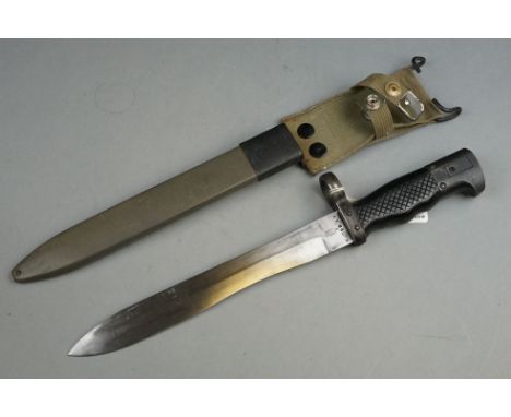 A Spanish Military CETME 69 Bayonet, Serial No.ET880B, Complete With Scabbard And Frog. 