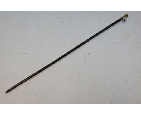 A Vintage Stick Cane Officers Sword Stick With Brass Pommel Badged To The Special Air Service (SAS). Approx 93cm In Height Wi