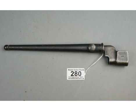 A British Military Lee Enfield No.4 MK.II Stick Bayonet With Scabbard. 