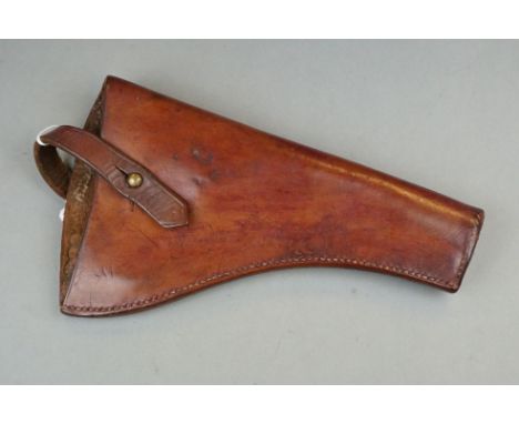 A British Military Brown Leather Holster For A .38 Revolver, Dated For 1939 And Marked With The British Broad Arrow. 