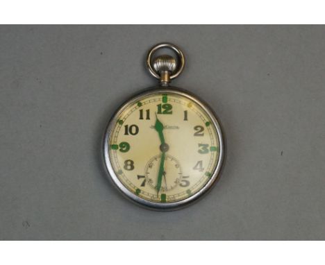 A British Military Issued Jaeger LeCoultre G.S.T.P. Swiss Made Pocket Watch, Marked To Verso G.S.T.P. F040709 Along With The 