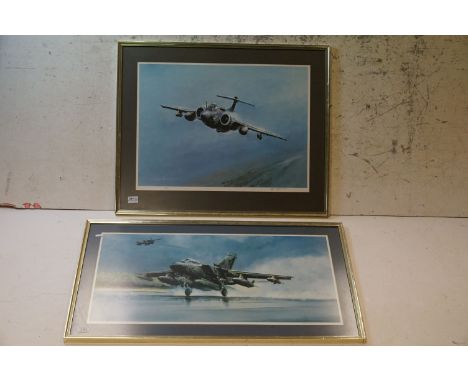 Two Framed And Glazed Royal Air Force / RAF Related Prints To Include Panavia Tornado By Michael Rondot, Signed And Numbered 