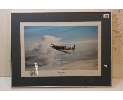 A Framed And Glazed Robert Taylor Print Titled " Reach For The Skies" Frame Measures Approx 71cm x 53cm. 
