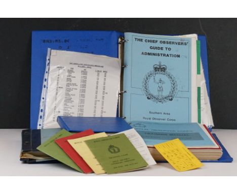 A Collection Of Royal Observer Corps Official Training Manual And Books. 