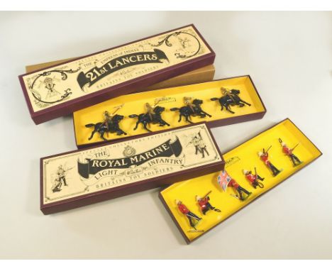 BRITAINS: Two boxed sets No. 8807 21st Lancers, No. 8808 The Royal Marine Light Infantry (2).