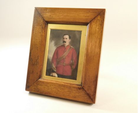 REGIMENTAL PORTRAIT. A heightened photographic portrait on glass of Colonel F. Watson (in dress uniform). Also in the same fr