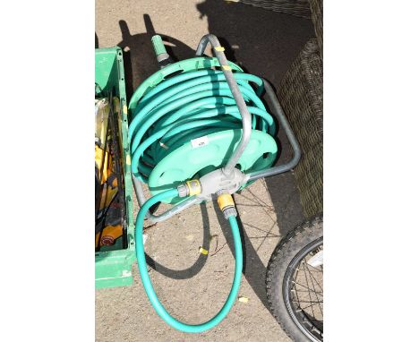 A hose reel together with a quantity of hose