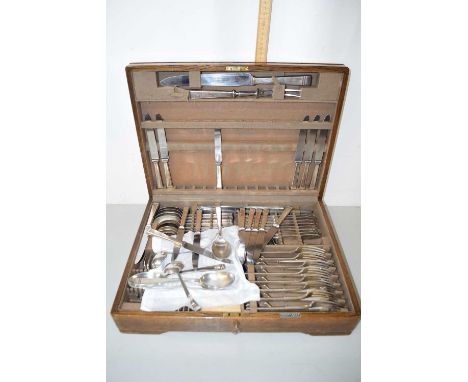 A Mappin &amp; Webb canteen of silver plated cutlery