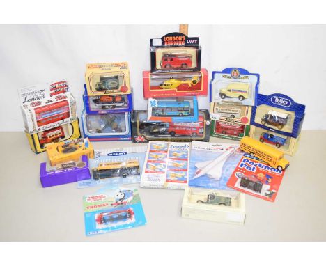 A quantity of various boxed toy vehicles to include Corgi, Lledo and others