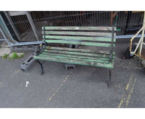 Metal and wood garden bench (a/f)