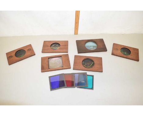 Box of various Magic Lantern slides