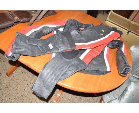 Hein Gericke motorcycle jacket and trousers, the trousers marked UK 12