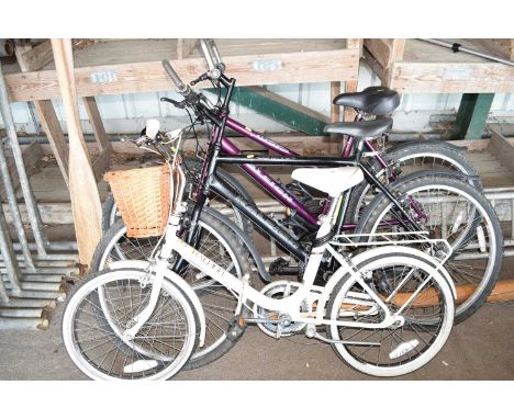 Three Raleigh bikes