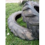 Tractor tyres. Stored near Norwich, Norfolk.