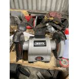Draper Bench Grinder - 220mm, 550W with worklight - 230V Serial No. 17090056.