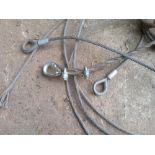 Quantity of bowden cable with eye splices. Stored near Norwich, Norfolk.