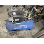 Draper DA50/207 50L Air Compressor, Serial No. 180600233 - c/w hose reel.