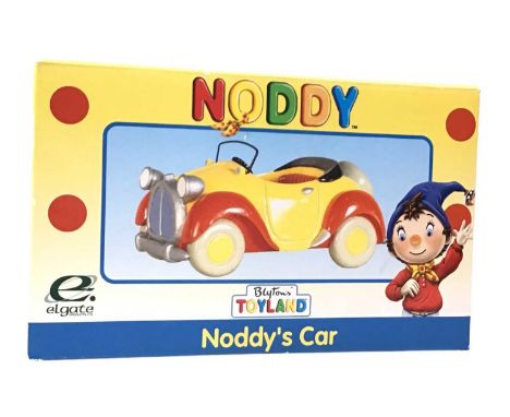 FIVE ELGATE NODDY FIGURES, including White Christmas in Toyland, Noddy’s Car, three Noddy pen pots and a decorative wall plat