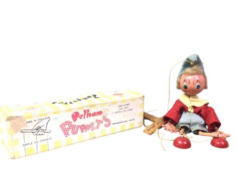 PELHAM PUPPET, CIRCA 1950s modelled as Noddy, in original boxbox 22.5xm long