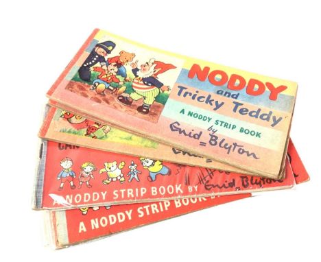 SEVEN NODDY STRIP BOOKS, CIRCA 1950s comprising Noddy and Tricky Teddy, Noddy Tricks Mr Sly, Noddy and The Bear Who Lost His 