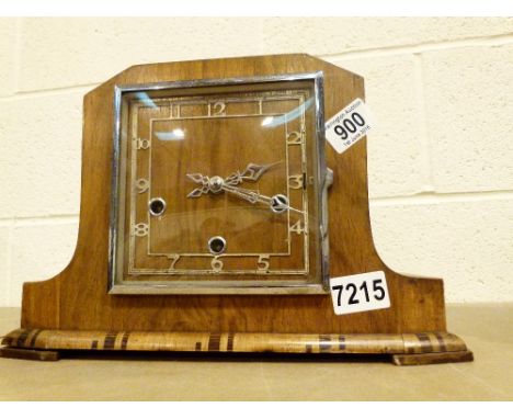 ART DECO MANTEL CLOCK. Art Deco Westminster chime mantel clock with pendulum