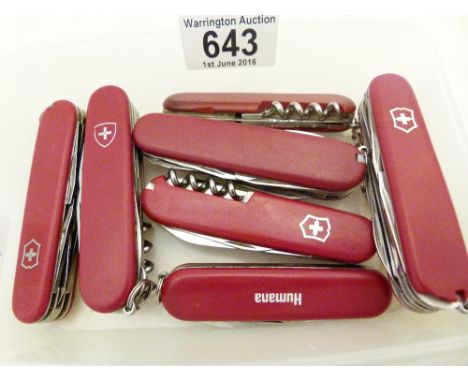SWISS ARMY KNIVES. Selection of genuine Swiss army knives