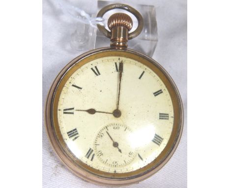 PLATED POCKET WATCH. Gold plated pocket watch