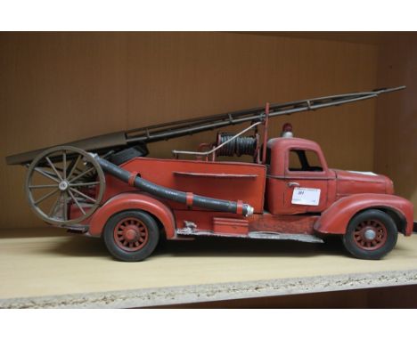 A tinplate model of a fire engine