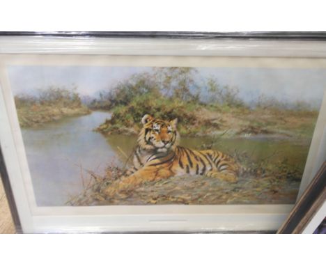 David Shepherd (b.1931) 'Tiger in the Sun', colour print, signed and numbered /850 with blind stamp, published by Solomon and