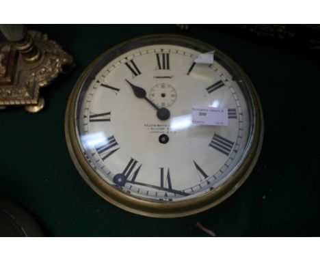 A ship's clock by Kelvin, White & Hutton