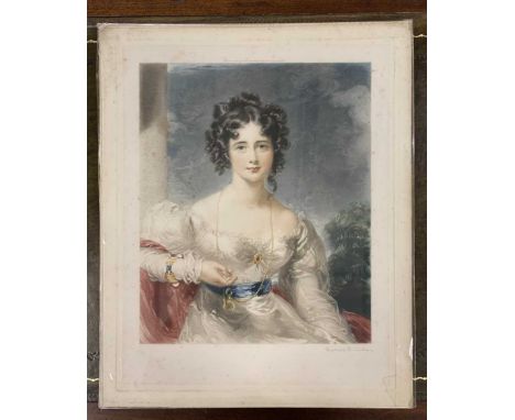 Sydney Ernest Wilson (British, 20th century) 'Miss Croker' coloured mezzotint, signed to lower margin,12x10ins, blind stamped