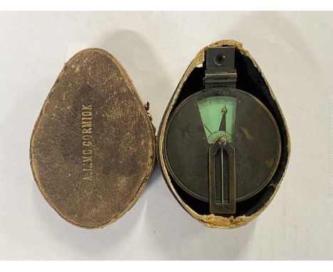 A Watkins clinometer by J Hicks, Hatton Garden, London, No 1439 in original case