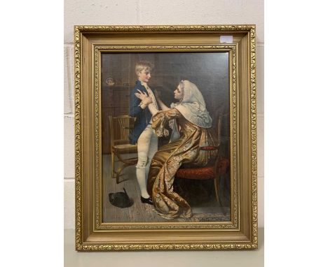 After George William Joy 'Nelson's First Farewell', chromolithograph, circa 1926, signed, 20.5x15.5ins, gilt framed, glazed.
