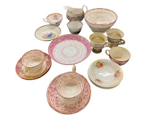 Mixed lot of ceramics including lustre wares Worcester milk jug and other items (qty)