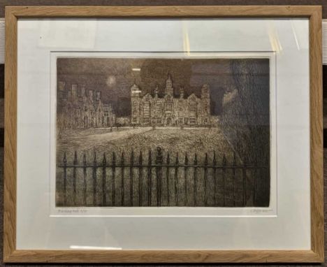 Colin Bygrave (British, contemporary), 'Blickling Hall', etching with body colour, limited edition (numbered 9/90), 8x11ins, 