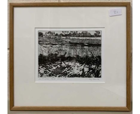 Ivy Smith (British, 20th century) "Whitlingham Marsh-Snow", etching, limited edition, numbered (5/20), signed in pencil to pl