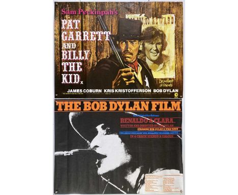 Three quad posters (each approx 30 x 40") for Bob Dylan-related films inc Renaldo &amp; Clara, Pat Garret and Billy The Kid, 