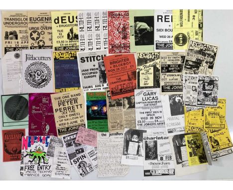 11 concert posters (each approx 42 x 30cm) for gigs circa late 1990s chiefly at The Joiners, Soton. Artists to inc: Stereolab