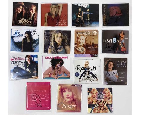 15 signed CD booklets/inners/cases - with signatures from: Elkie Brooks, Lisa B, Melanie C, Little Boots, Pixie Lott, Vera Ly