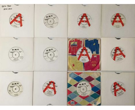 HMV - UK DEMOS 7" COLLECTION. An extensive collection of 71 7" singles. All UK demo pressings on His Master's Voice, mostly 6