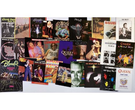 26 concert programmes ./ booklets (inc a Rolling Stones song book) with programmes to inc: Queen, Rolling Stones, Blondie, Ju