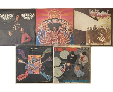 LED ZEP/JIMI HENDRIX/THE WHO - ORIGINAL UK LP RARITIES. Smart pack of 5 x original UK pressing LPs of these classic albums. T