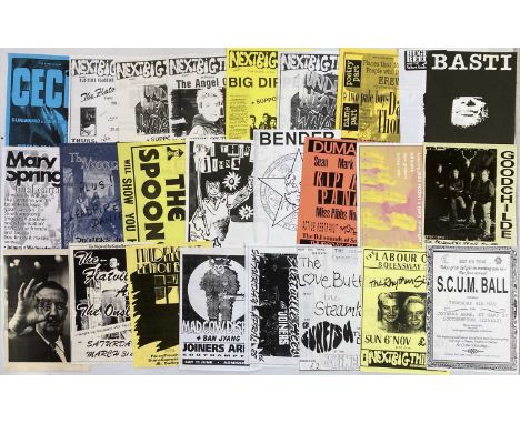 Likely 100+ posters (mostly 12 x 16.5") for concerts on the south coast c 1990s/00s. A huge array of underground artists, man