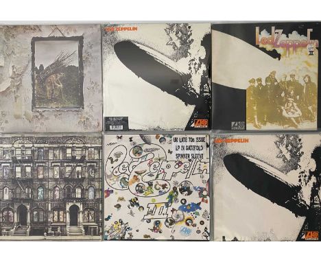 LED ZEPPELIN - LP COLLECTION (WITH CROSSOVER PRESSING RARITIES). Great collection of 9 x LPs from Led Zep including collectab