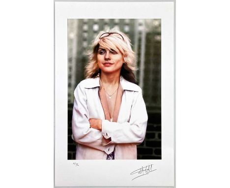 An artist's proof photo print of an image by Martyn Goddard depicting Debbie Harry in New York, 1978. Measures 21 x 14". Exce