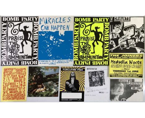 Approx 35 posters mostly c 1990s, to include promotional examples, concert issue and others. Porcupine Tree, The Cravats, Rag