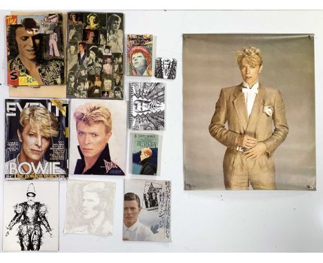 David Bowie ephemera to include: excellently curated scrapbook with many early 1970s pictures and cuttings, a second, later a