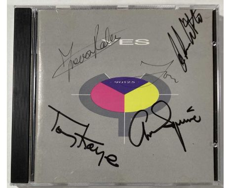 A copy of Yes - 90125, signed to CD booklet by Trevor Rabin, Jon Anderson, Steve White, Chris Squire, Tony Kaye.