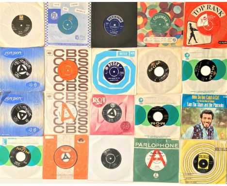50's, 60's &amp; 70's SINGLES COLLECTION - THE S's PART 3. This lot contains one box of around 125 7" singles including demos