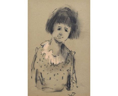 Harold Riley (British 1934-) Female portrait, unsigned, charcoal and pastel.21cm x 13.5cm (8.25in x 5.25in)Footnote:Artists’ 